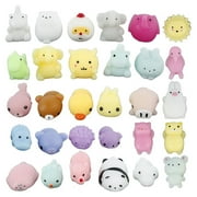 30Pcs Mochi Squishy Toys,Miniature Novelty Toys,Moji Fidget Toys,Mini Animal Squishy Toys Pack,for Easter Basket Stuffers, Basket Filler, Easter Party Favor, Class Prize